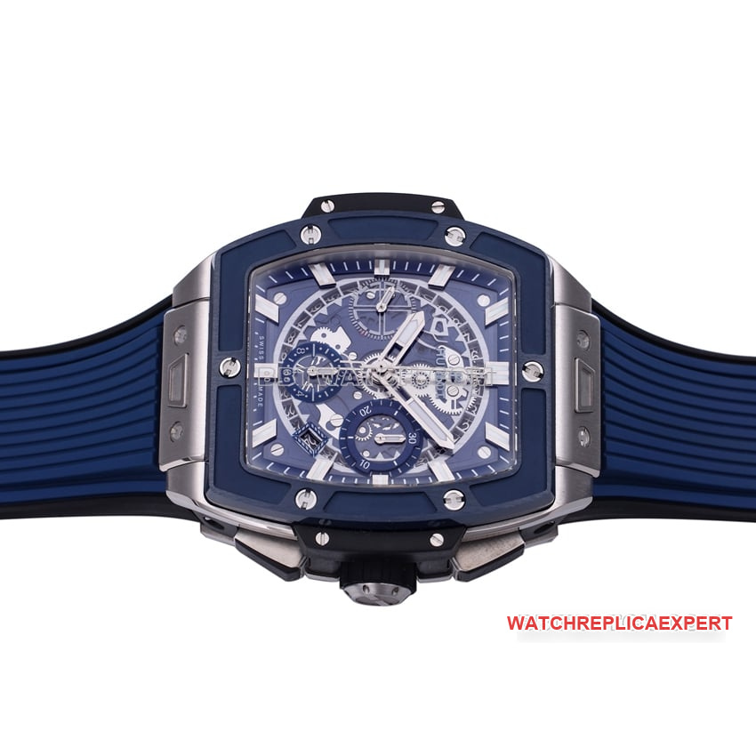 BBF factory Hublot1:1top-tier blue hollow plate 642.NL.7170.RXfront live photo