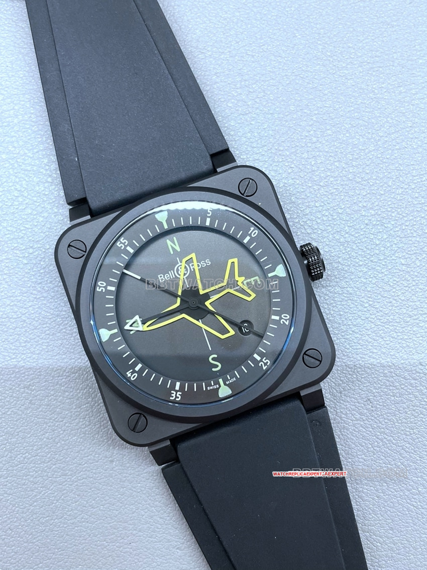 Bell & Ross top-tier 1:1high-quality replica2024 new black dialBR03A-CPS-CE/SRBfront live photo