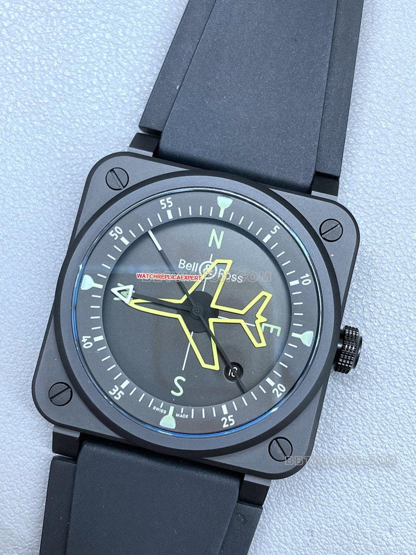 Bell & Ross top-tier 1:1high-quality replica2024 new black dialBR03A-CPS-CE/SRBfront live photo