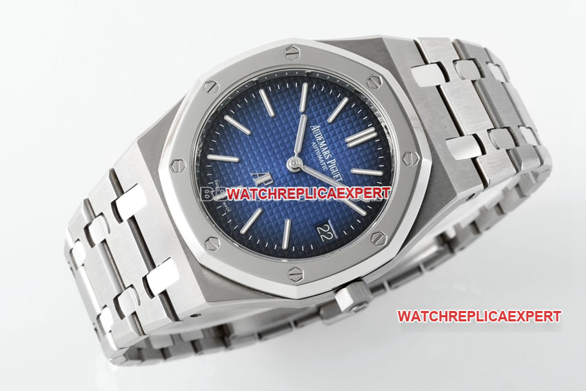 ZFAudemars PiguetRoyal Oak1:1top-tier replica2024 new smoked blue dial15202front live photo