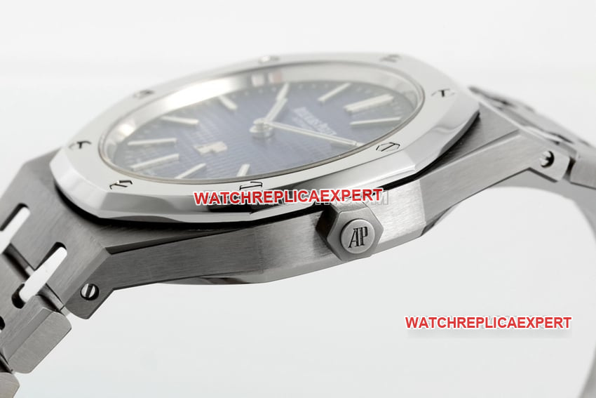 ZFAudemars PiguetRoyal Oak1:1top-tier replica2024 new smoked blue dial15202side live photo