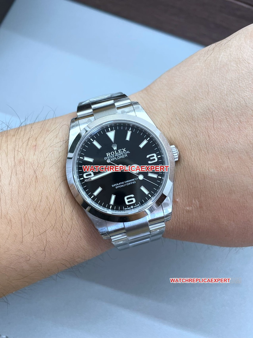 VS FactoryRolex Explorer top-tier 1:1high-quality replica2024 new black dial224270 wearing live photos