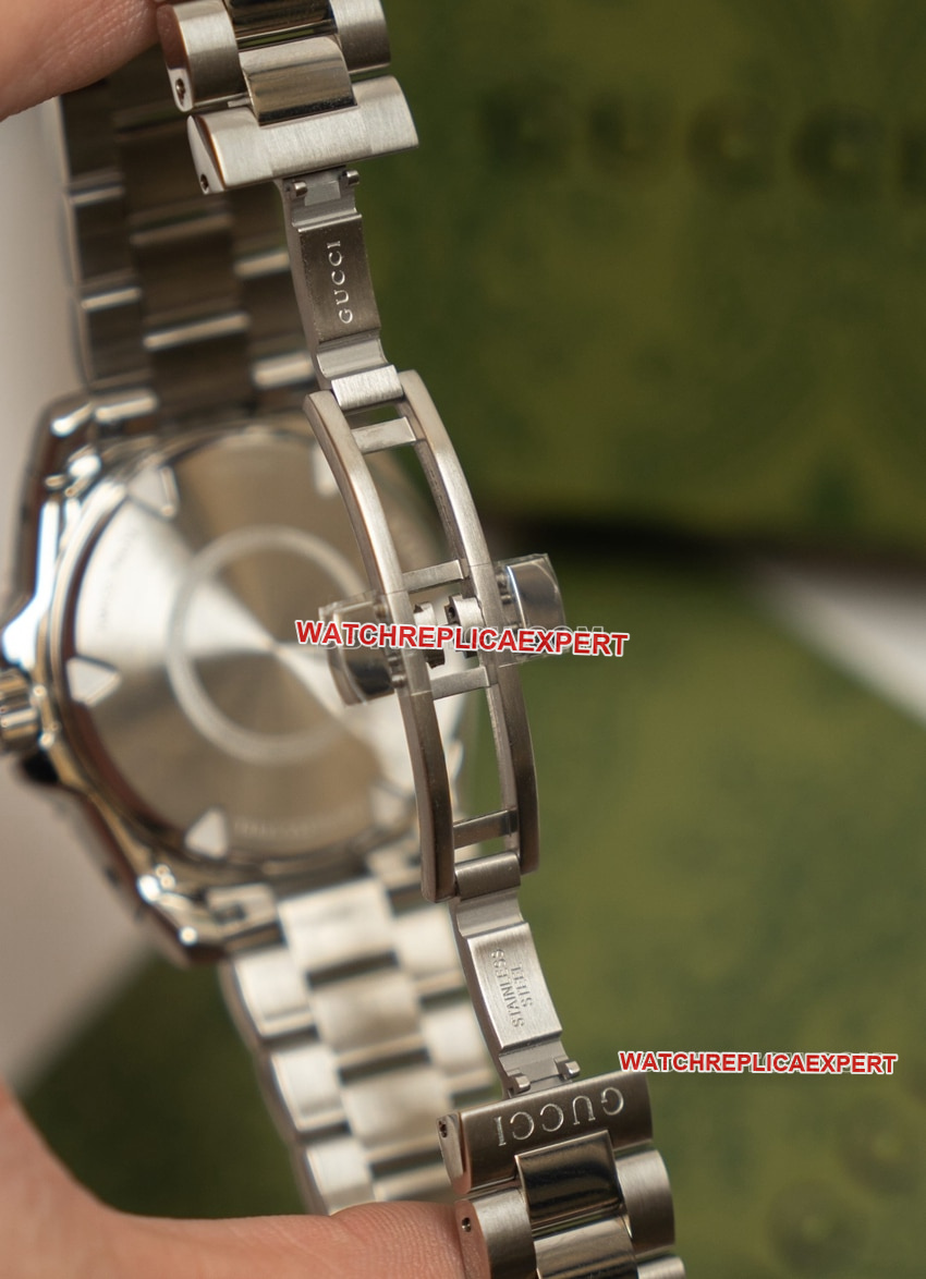 Gucci super clone2024 new black dialsteel bracelet model YA136353clasplive photos