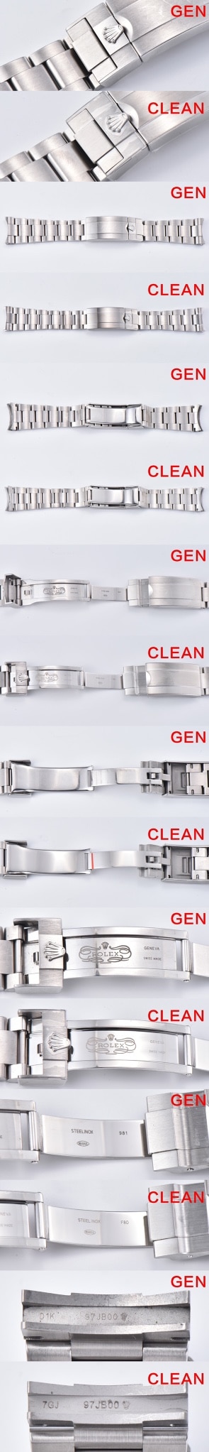 C Factory Green Ghost 126610 Real vs. Fake Review Rolex Top Watch Buckle Comparison Chart