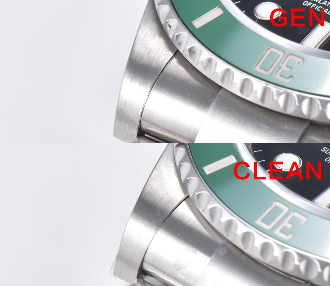 C Factory Green Aqua Ghost 126610 Real and Fake Comparison Review Rolex Top collectible watches Case Comparison Chart