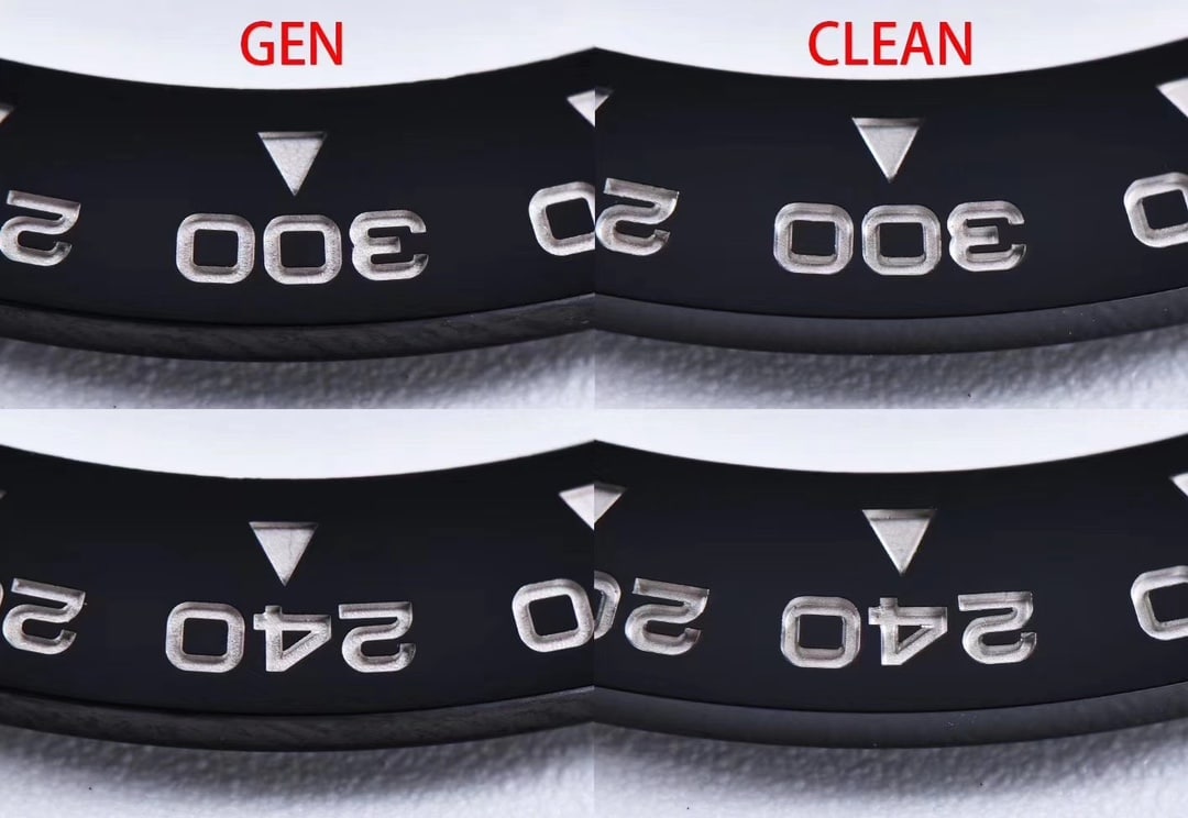 Factory C Daytonaceramic bezel real and fake comparison evaluation Rolextop-tier table bezel comparison chart