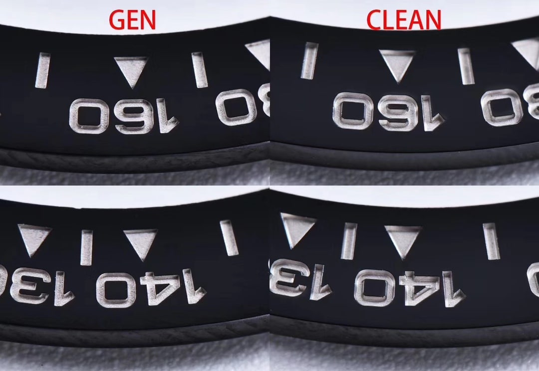 Factory C Daytonaceramic bezel real and fake comparison evaluation Rolextop-tier table bezel comparison chart