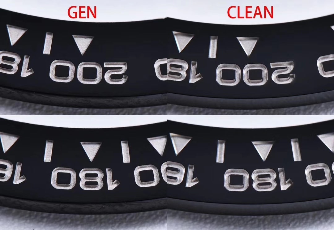 Factory C Daytonaceramic bezel real and fake comparison evaluation Rolextop-tier table bezel comparison chart