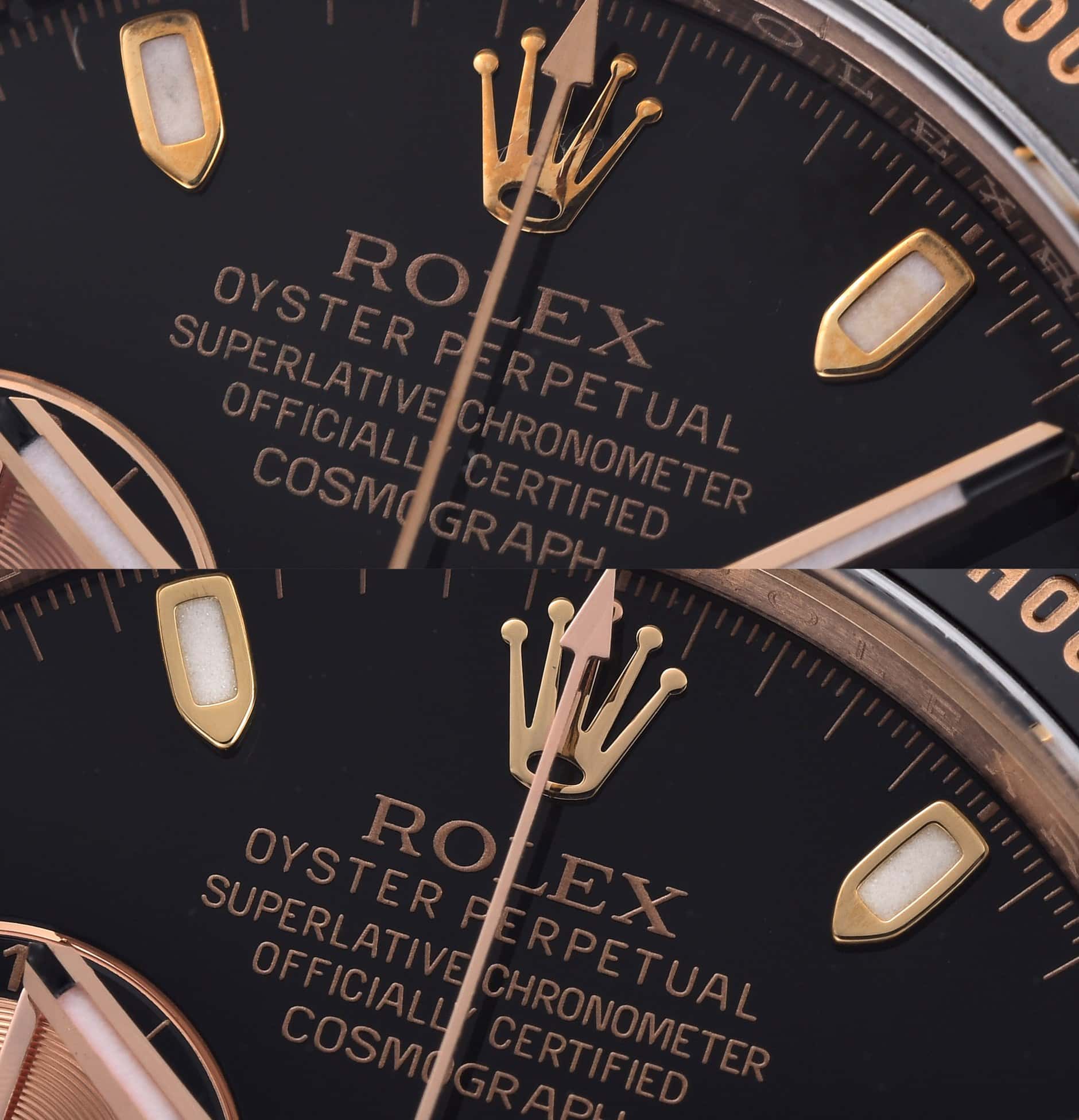 Factory C Daytona116515 Authentic and Fake Comparison Evaluation Rolextop-tier Table Appearance Comparison Chart