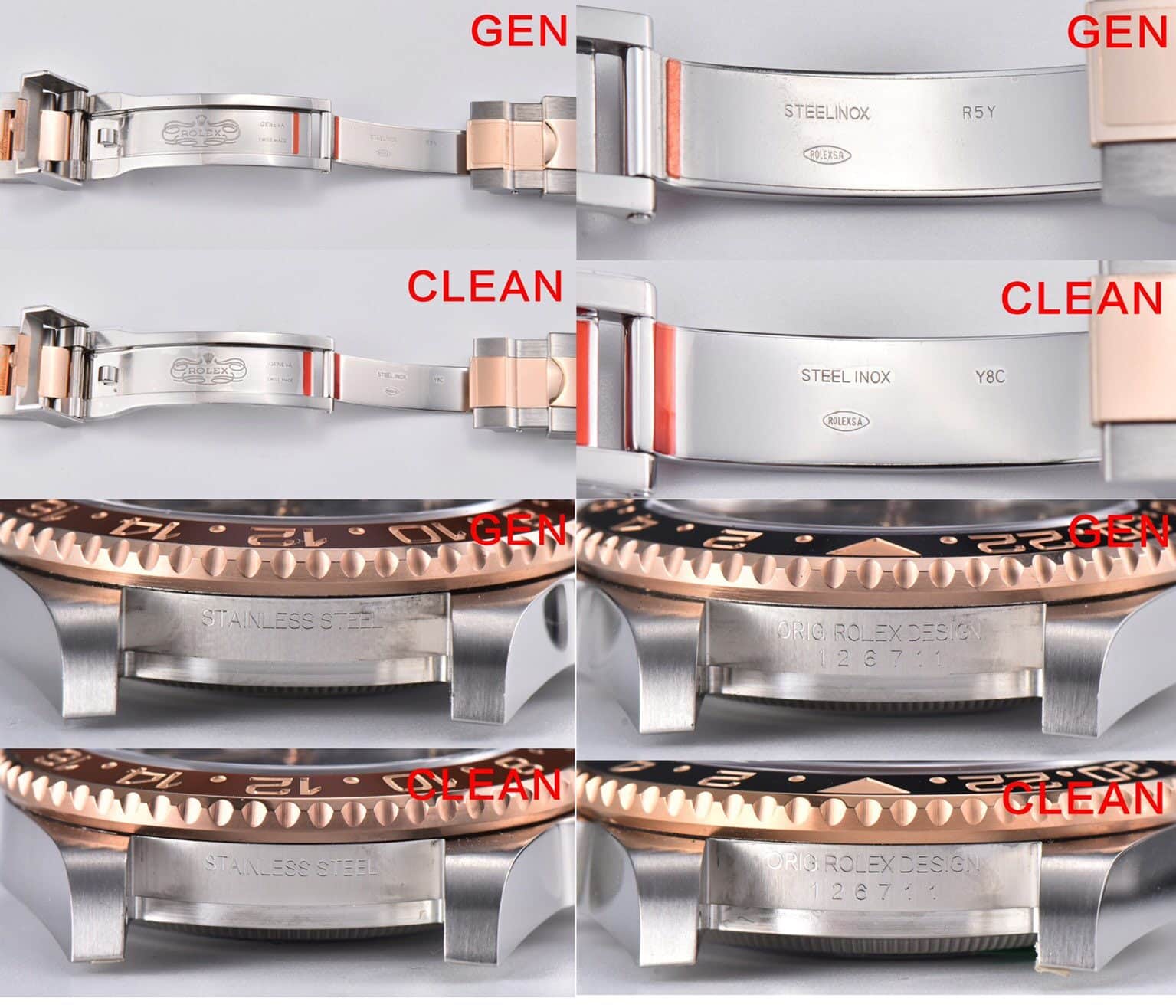 C Factory Greenwich Sars Circle 126711 Real and Fake Comparison Review Rolex Top collectible watches Appearance Comparison Chart