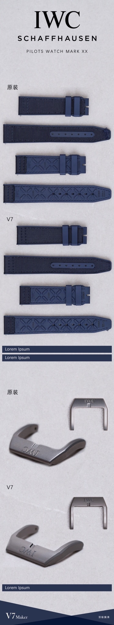 V7 Pilot IW328101 Real vs. Fake Comparison Review IWC Top Watch Appearance Comparison Chart
