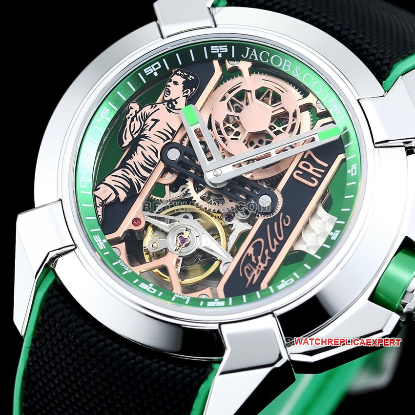 TW factory Czech Leopard top-tier high-quality C Ronaldo CR7 co-branded custom black and green model front live photo