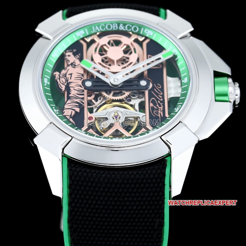 TW factory Czech Leopard top-tier high-quality C Ronaldo CR7 co-branded custom black and green model front live photo
