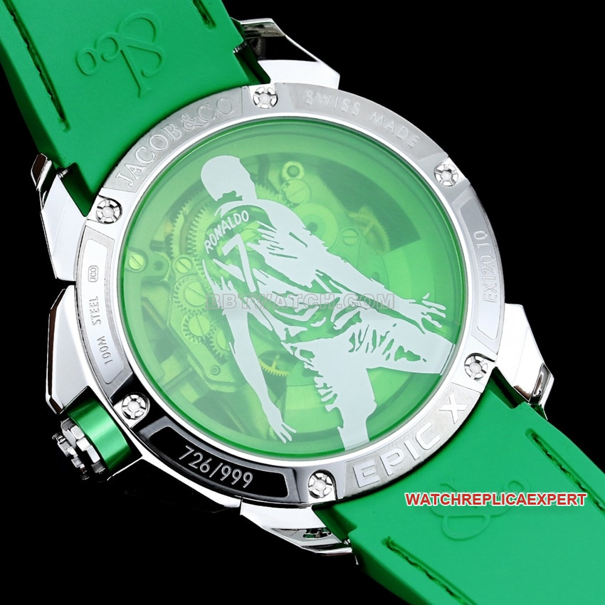 TW factory Czech Leopard top-tier high-quality replicaC Ronaldo CR7 co-branded custom black and green caseback live photo