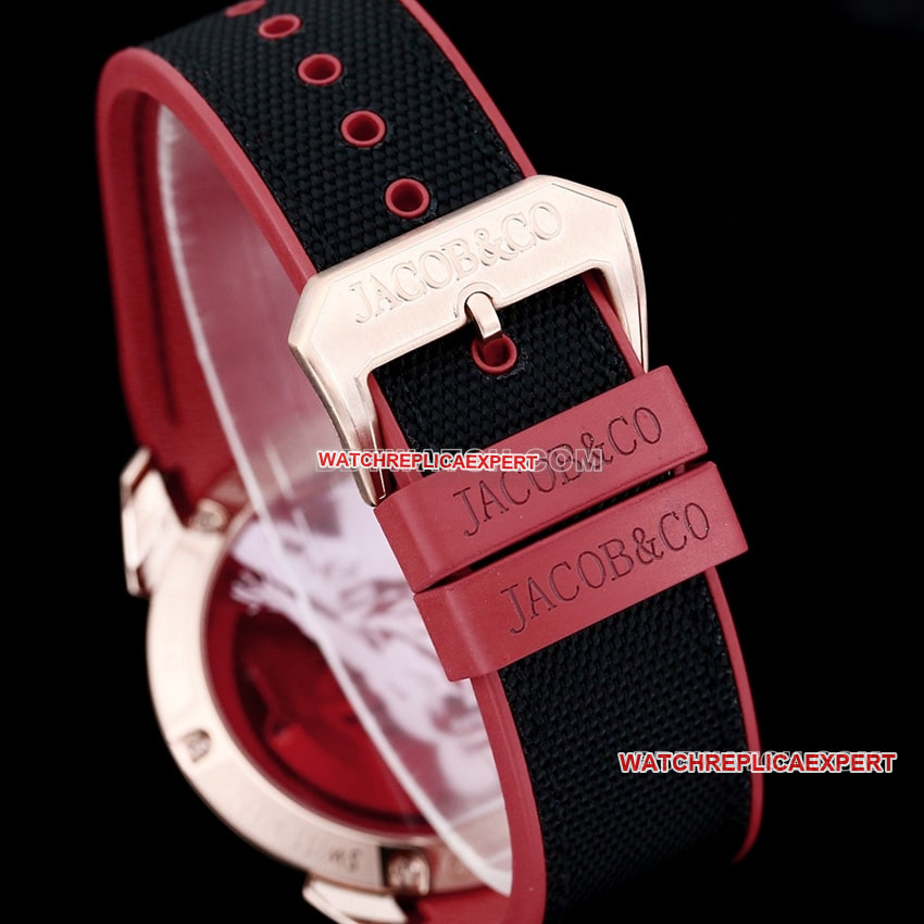 TW Factory Czech Leopard Top CR7 Cristiano Ronaldo Collaboration Custom Black and Red Watch Strap Real Shot Photos