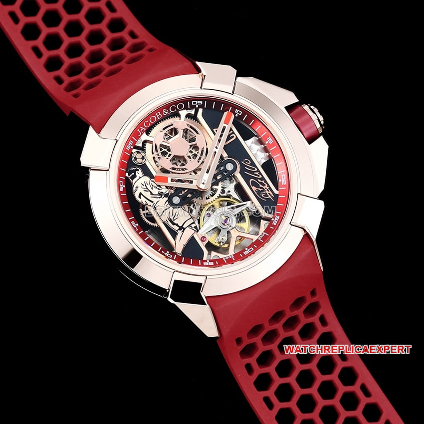 TW factory Czech Leopard C Ronaldo CR7 jointly customized red rubber model front live photo