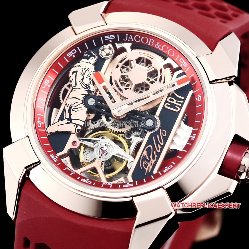 TW factory Czech Leopard C Ronaldo CR7 jointly customized red rubber model front live photo