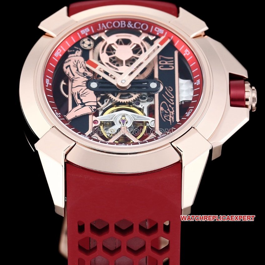 TW factory Czech Leopard C Ronaldo CR7 jointly customized red rubber model front live photo