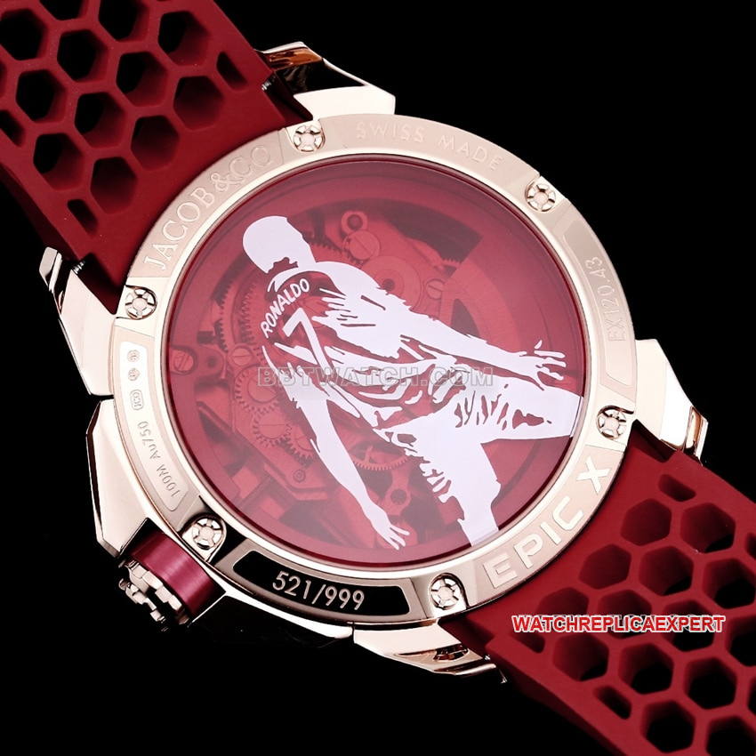 TW factory Czech Leopard C Ronaldo CR7 jointly customized red rubber caseback live photo