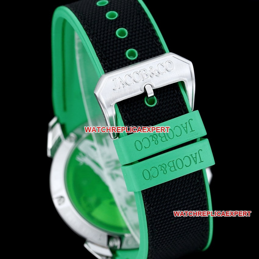 TW factory Czech Leopard C Ronaldo CR7 jointly customized diamond bezel black and green model braceletlive photos