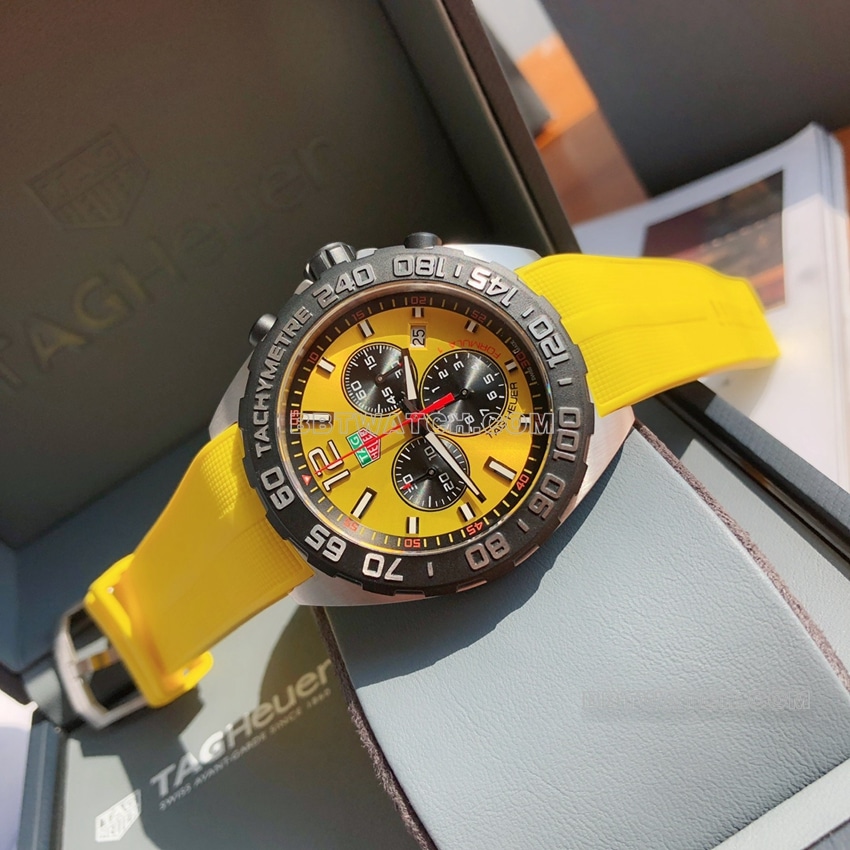 TAG Heuer F1top-tier 1:1super yellow plate chronographCAZ101AM.FT8054front live photo