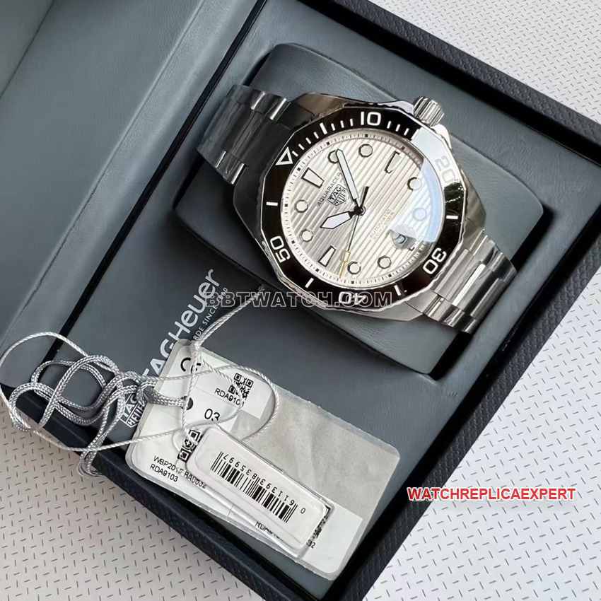 TAG Heuer Aquaracer silver gray plate steel bracelet model WBP201C.BA0632 front live photo