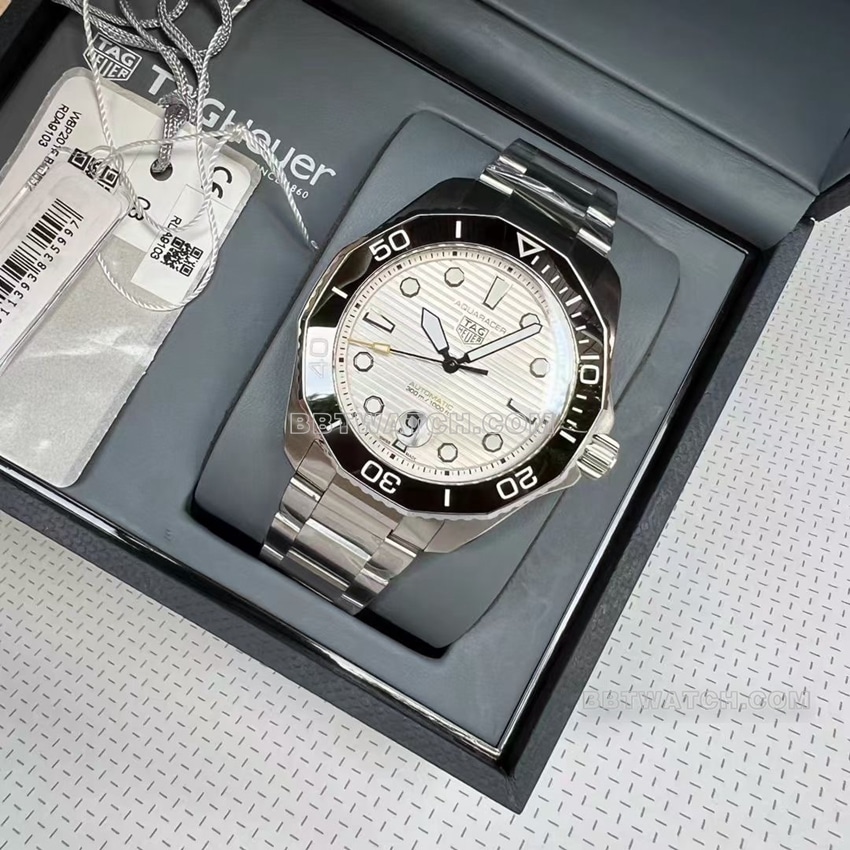 TAG Heuer Aquaracer silver gray plate steel bracelet model WBP201C.BA0632 front live photo