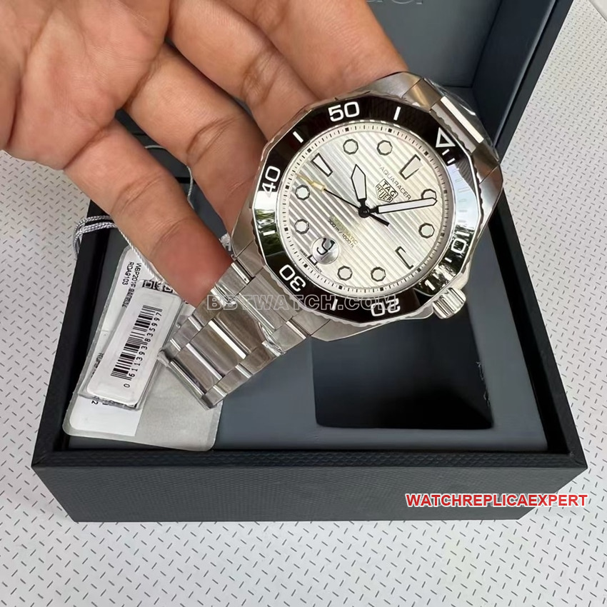 TAG Heuer Aquaracer silver gray plate steel bracelet model WBP201C.BA0632 front live photo