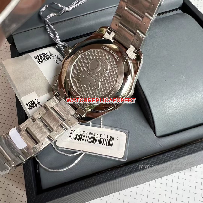 TAG Heuer Aquaracer top-tier 1:1high-quality replicablack dialsteel bracelet model WBP201A.BA0632caseback live photo