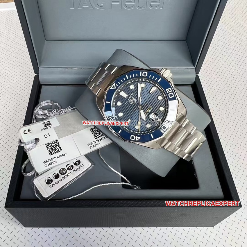 TAG Heuer Aquaracer top-tier 1:1super cloneblue dialsteel bracelet model WBP201B.BA0632front live photo