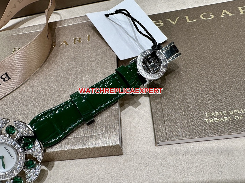 Bvlgari1:1super white mother of pearl dial green model 103505clasplive photos