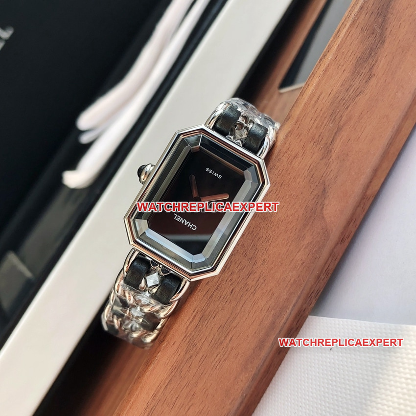 Chanel1:1top-tier black dial leather chain braceletletH0451front live photo