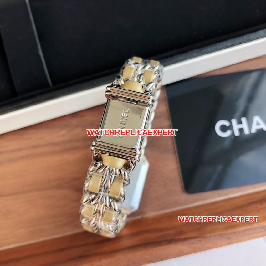 Chaneltop-tier 1:1super gray plate gold satin ribbon chain stainless steel bracelet H5584caseback live photo