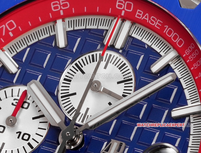 TW factoryTW factory Audemars PiguetRoyal Oak offshore type 1:1super cloneblue dial red inner bezel26400front live photo