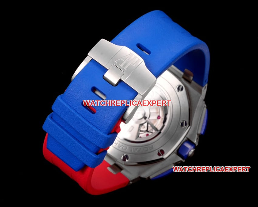TW factory Audemars PiguetRoyal Oak offshore type 1:1super cloneblue dial red inner bezel26400braceletlive photos