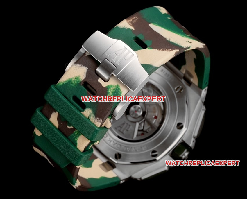 TW factory Audemars PiguetRoyal Oak offshore type top-tier khaki green dial rubber model 26400braceletlive photos
