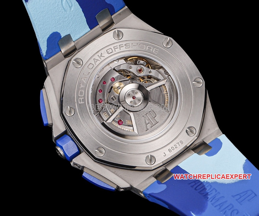 TW factory Audemars PiguetRoyal Oak offshore top-tier 1:1high-quality replicablue dial rubber model 26400caseback live photo
