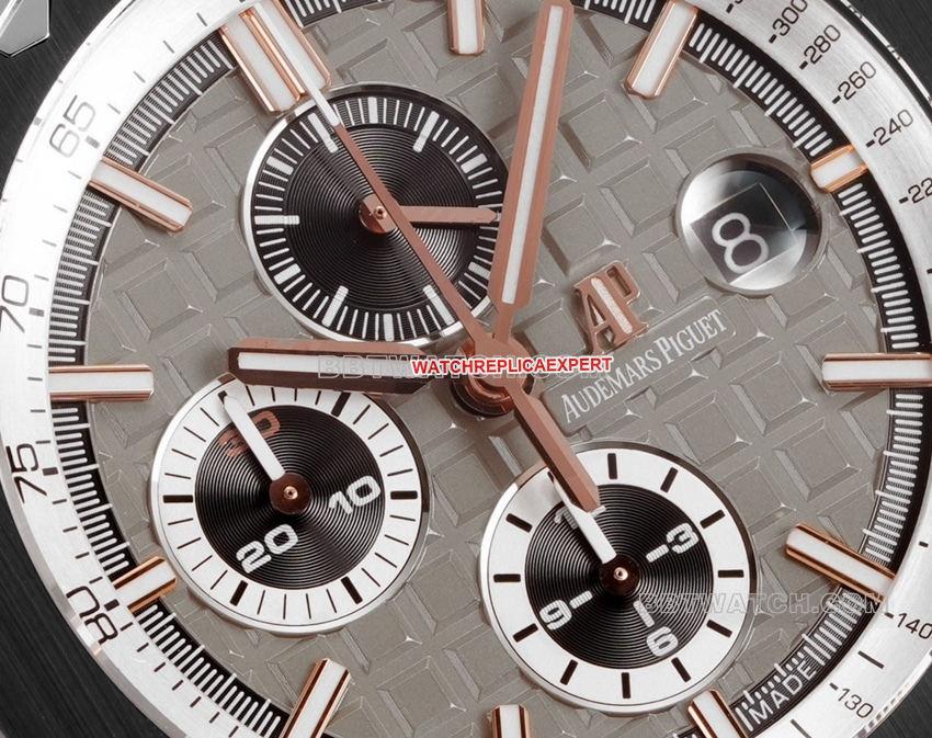 TW factory Audemars PiguetRoyal Oak offshore top-tier 1:1super dark gray plate rubber model 26416front live photo