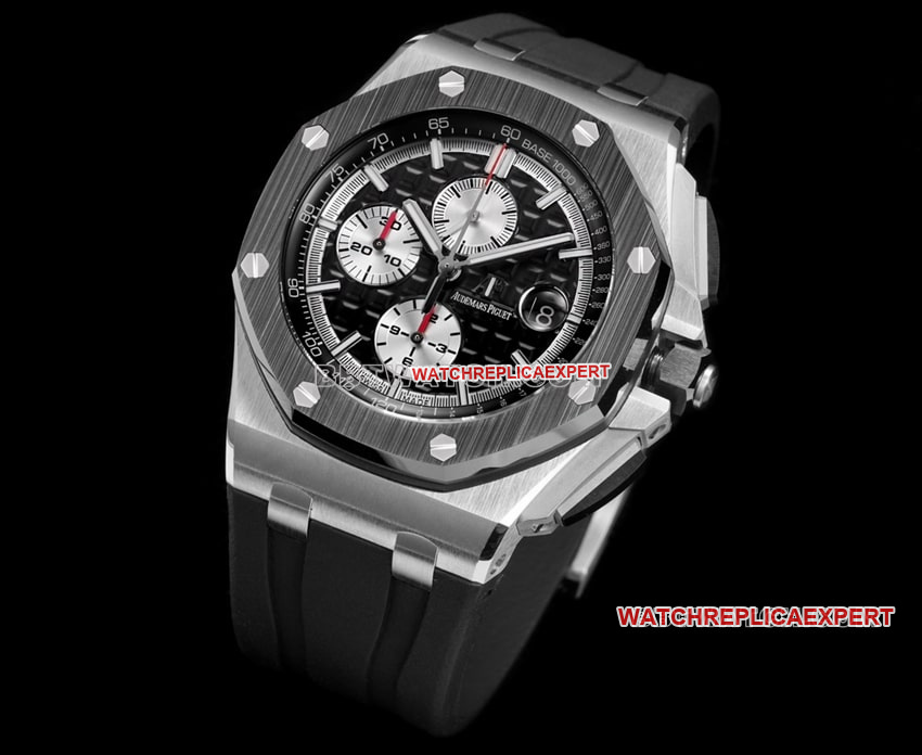 TW factory Audemars PiguetRoyal Oak offshore top-tier dark gray plate rubber model 26400front live photo