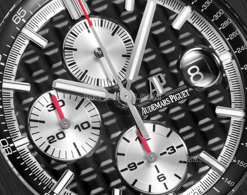 TW factory Audemars PiguetRoyal Oak offshore top-tier dark gray plate rubber model 26400front live photo
