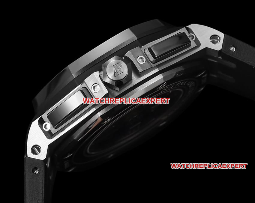 TW factory Audemars PiguetRoyal Oak offshore top-tier dark gray plate rubber model 26400side live photo