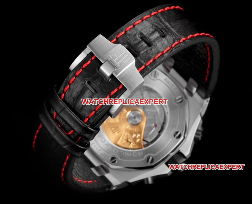 TW factory Audemars PiguetRoyal Oak offshore super cloneblack dialleather strap model 26470braceletlive photos