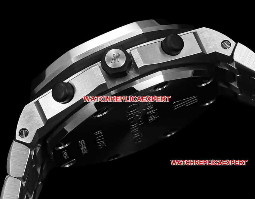 TW factory Audemars PiguetRoyal Oak offshore top-tier 1:1high-quality silver white dialsteel bracelet model 26170side live photo