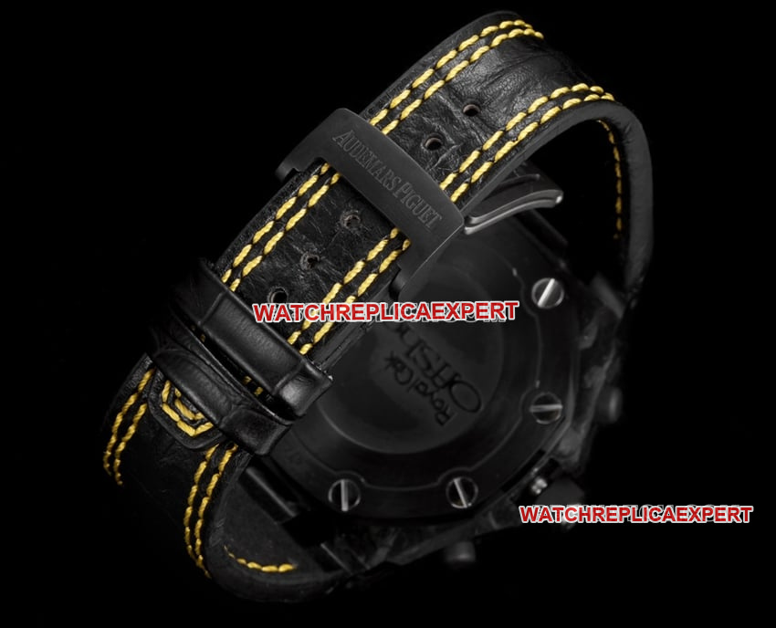 TW factory Audemars PiguetRoyal Oak offshore top-tier 1:1super cloneblack dial yellow inner bezel26176braceletlive photos