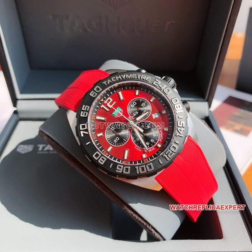 TAG Heuer F1top-tier red plate chronographCAZ101AN.FT8055front live photo
