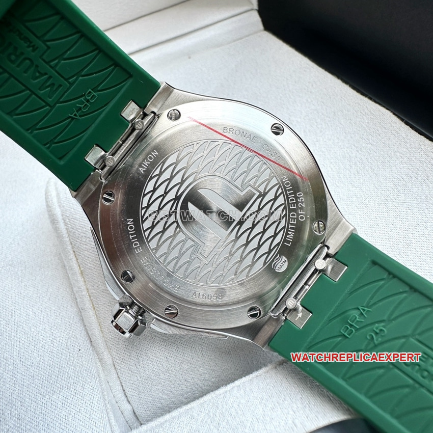 Amy 1:1super clonegreen dial rubber model AI6057caseback live photo