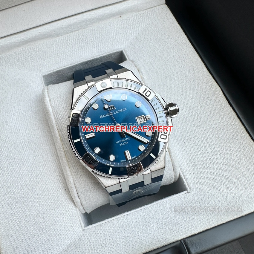Emmy 1:1super cloneblue dial rubber model AI6058front live photo