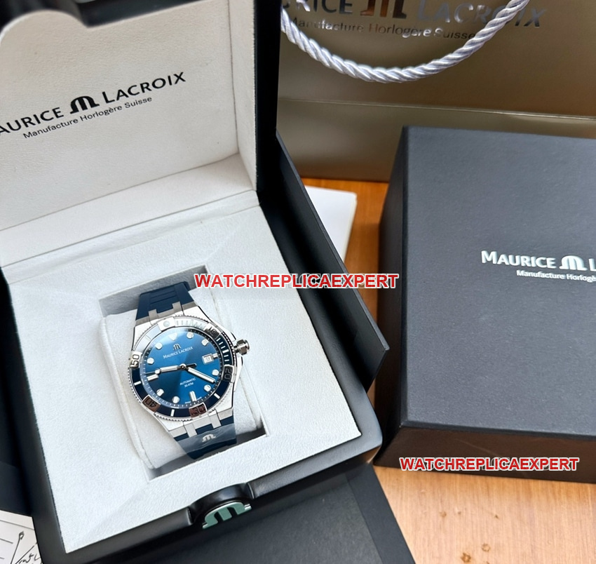 Emmy 1:1super cloneblue dial rubber model AI6058front live photo