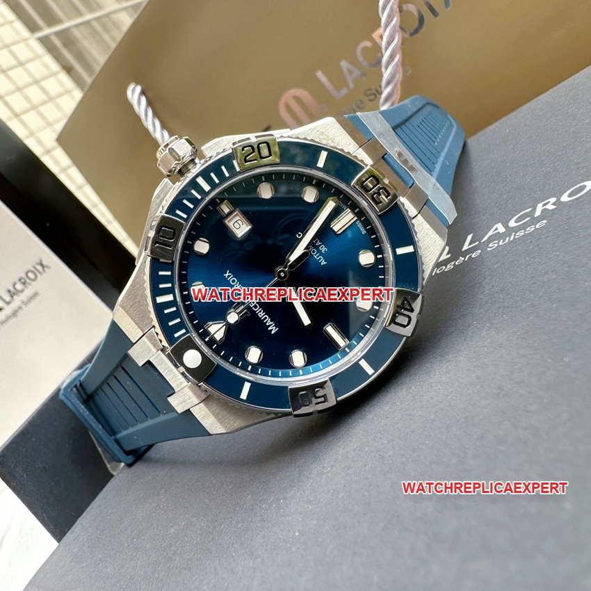 Emmy 1:1super cloneblue dial rubber model AI6058front live photo