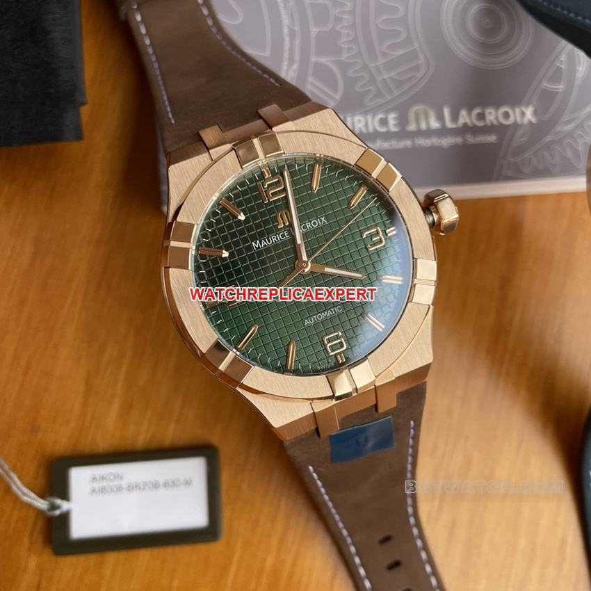 Amy top-tier blue dial and green dialbronzeleather strap model AI6008 front live photo